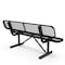 Flash Furniture Sigrid 6' Outdoor Bench with Backrest, Commercial Grade Metal Mesh Seat, Backrest, Black Steel Frame SLF-AG4HUT2-BK-GG - alternate 10